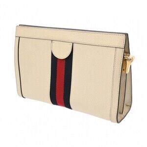 Gucci Ivory Leather Shoulder Bag White Ophidia